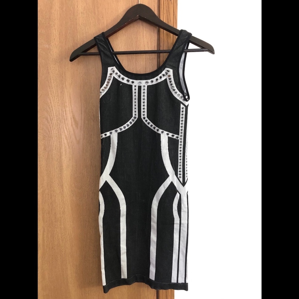 Black and Silver Bebe Dress Size S